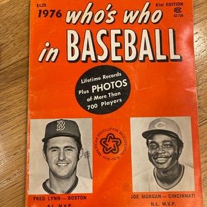 Vtg 1976 Who’s Who in Baseball Book